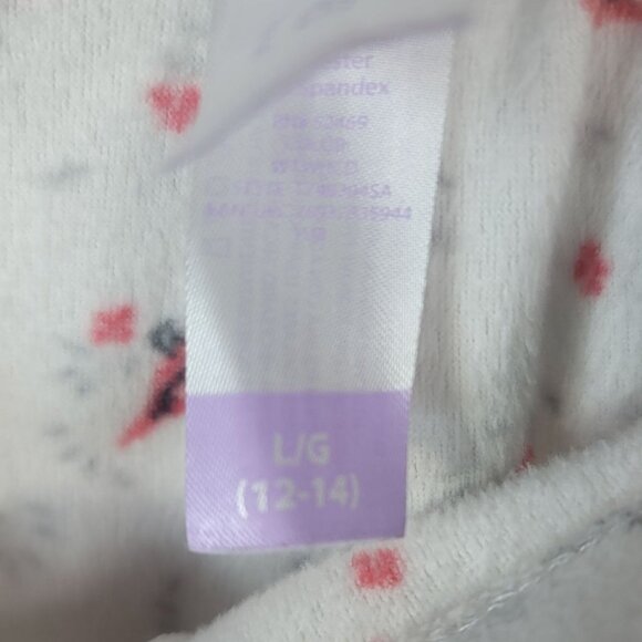 Secret Treasures Holiday Pajama Set Cream Size 12 Large Fleece Winter Cardinal - Picture 13 of 13